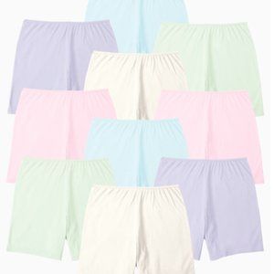 Comfort Choice Womens 9 Pack Pastel Cotton Boxers Plus Size 14 7x 40/42